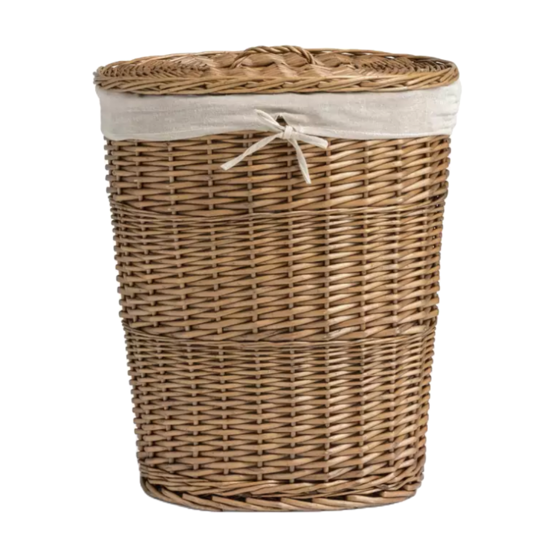 Habitat Oval Willow Linen Basket - Natural