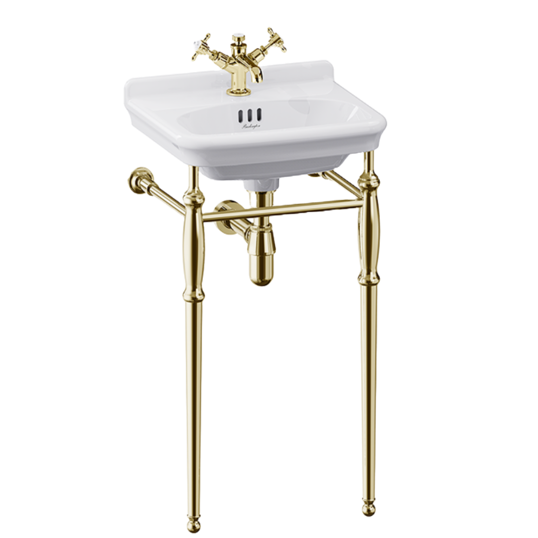 Burlington Guild 450mm Basin & Gold Wash Stand