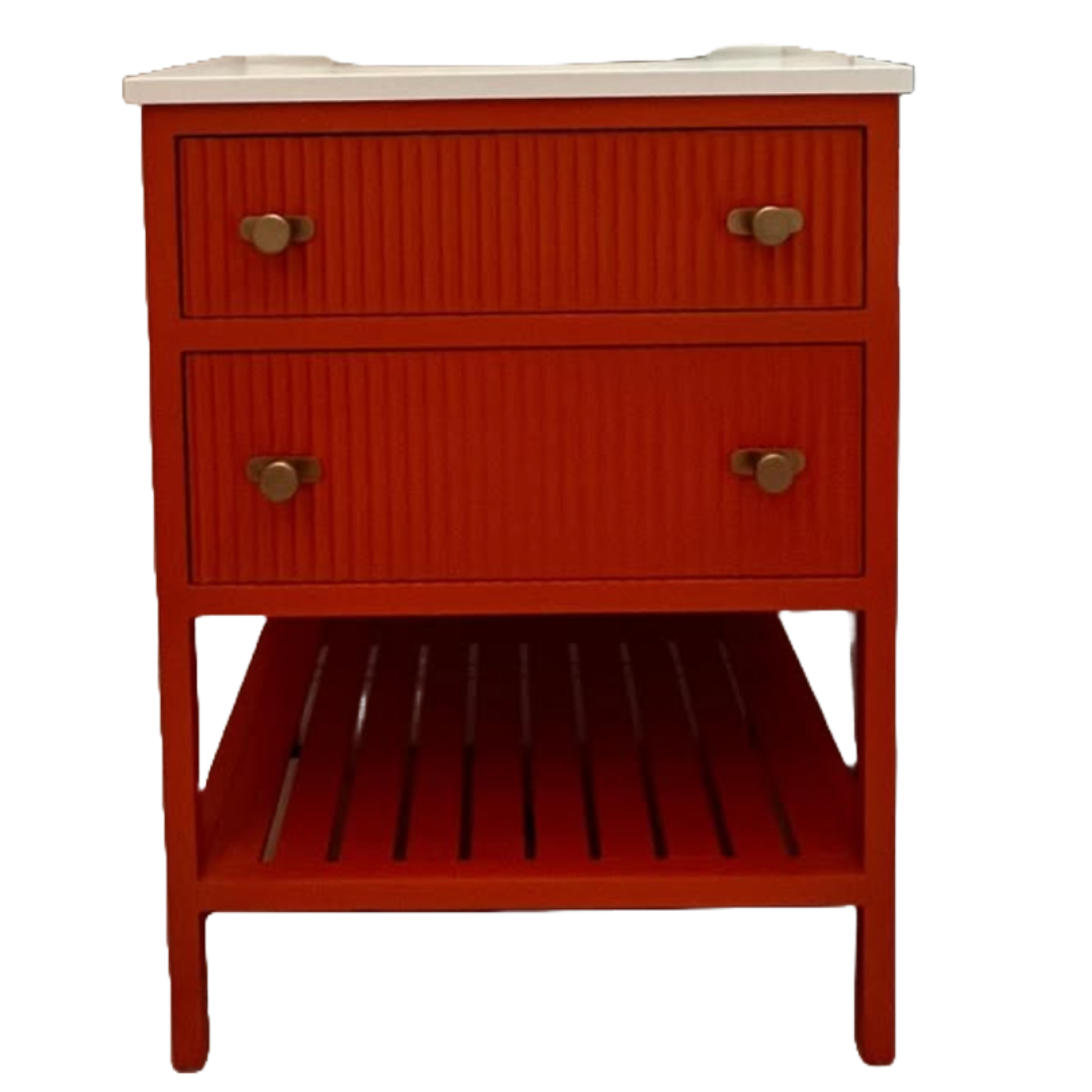 The Italian 2 drawer (reeded) Vanity Unit