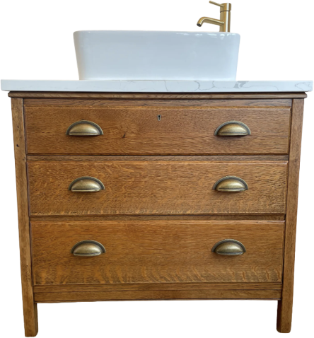 Antique Vintage Bathroom Washstand Basin Unit