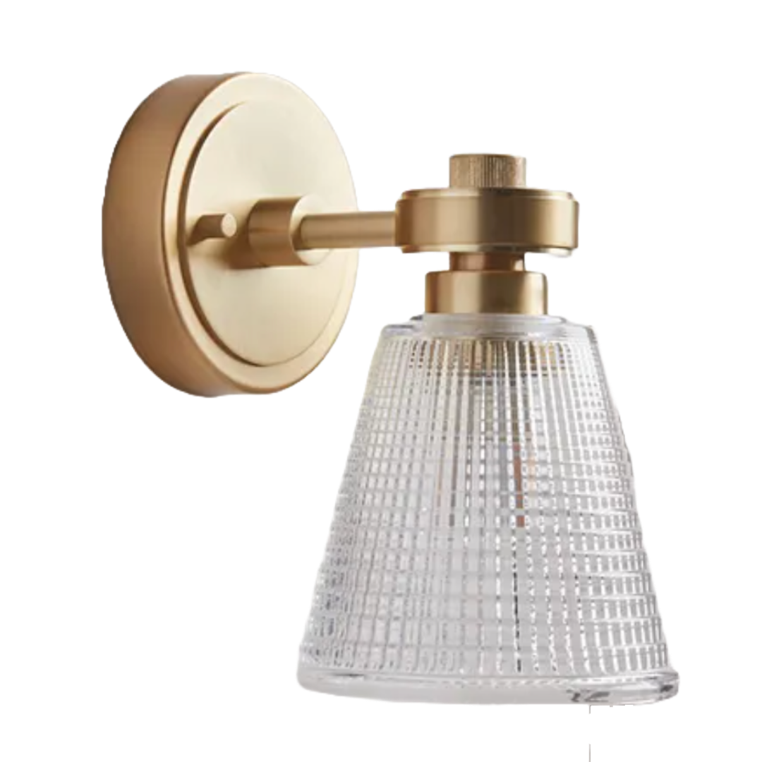 Textured Glass Wall Light