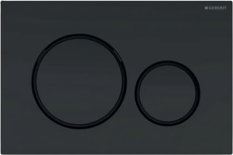 Sigma20 Dual Flush Plate - Matt Black/Black