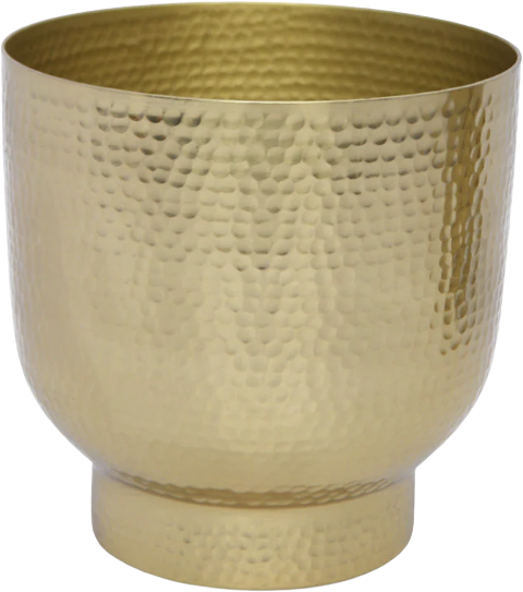 George Home Gold Hammered Planter