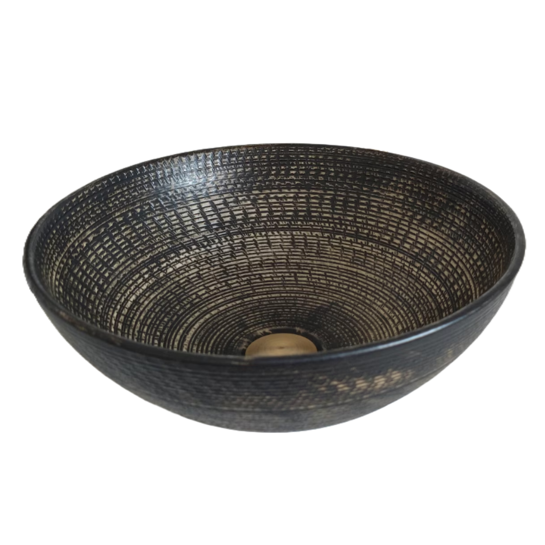 Lined ceramic hand painted sink