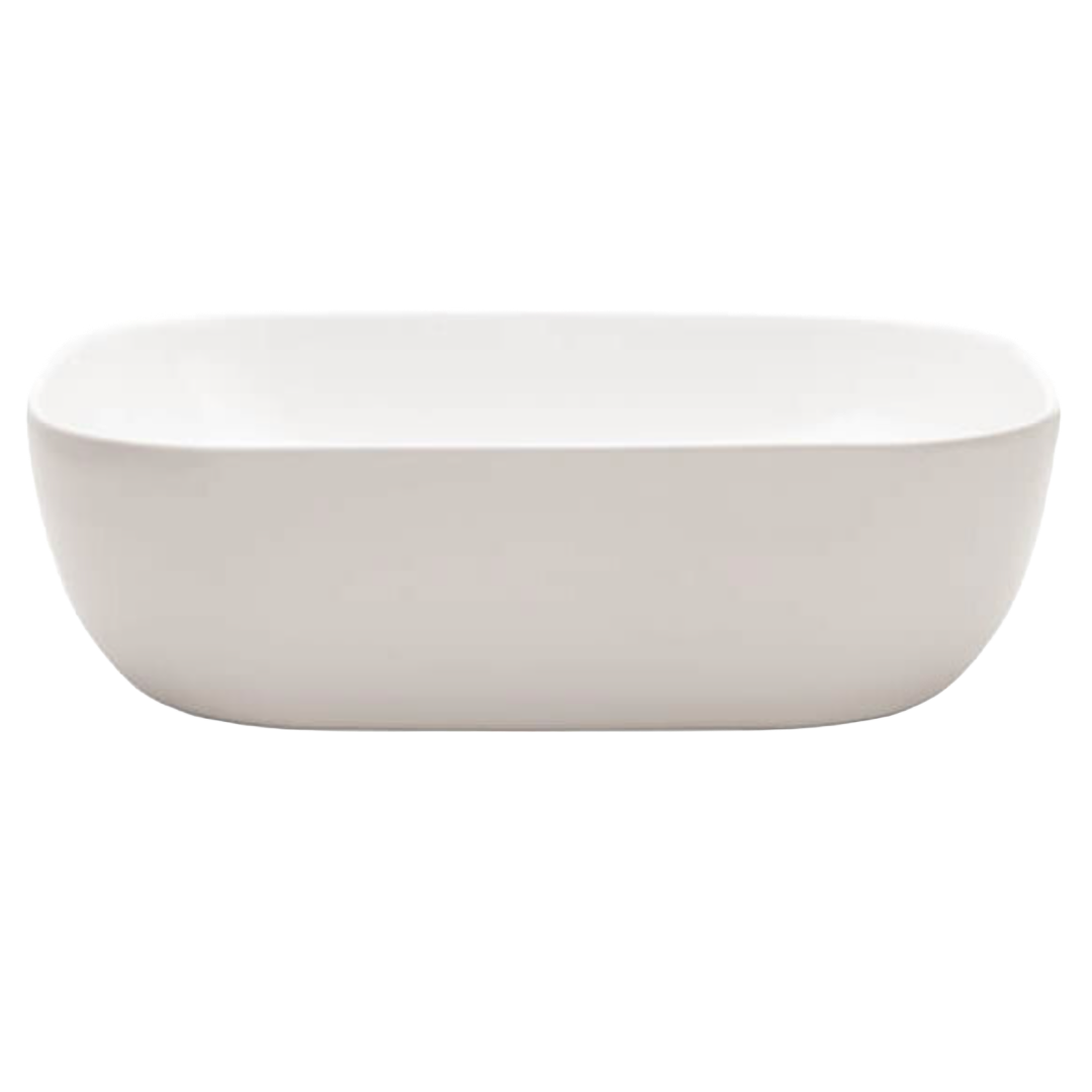 Crosswater Real Rectangular 490mm White Countertop Basin