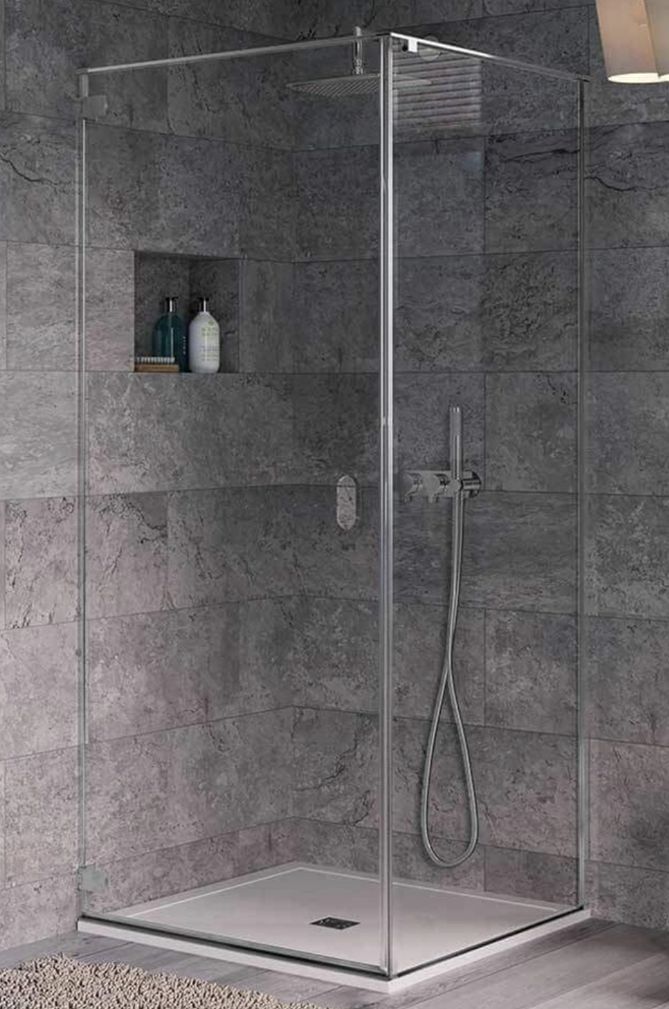 Crosswater Svelte 8mm Easy Clean Frameless Hinged Shower Door - 900mm