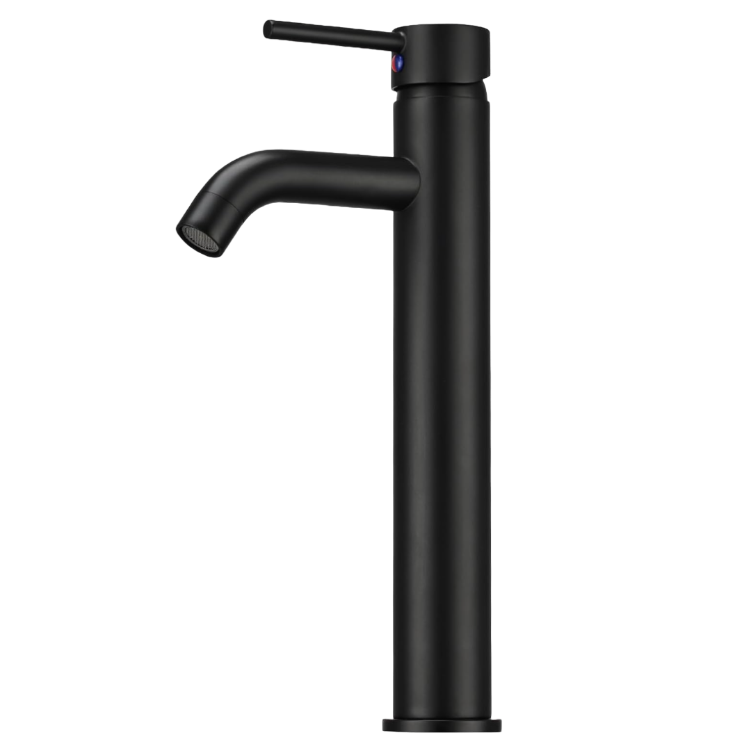 Black Bathroom Taps Tall Basin Taps Mono Countertop Sink Tap
