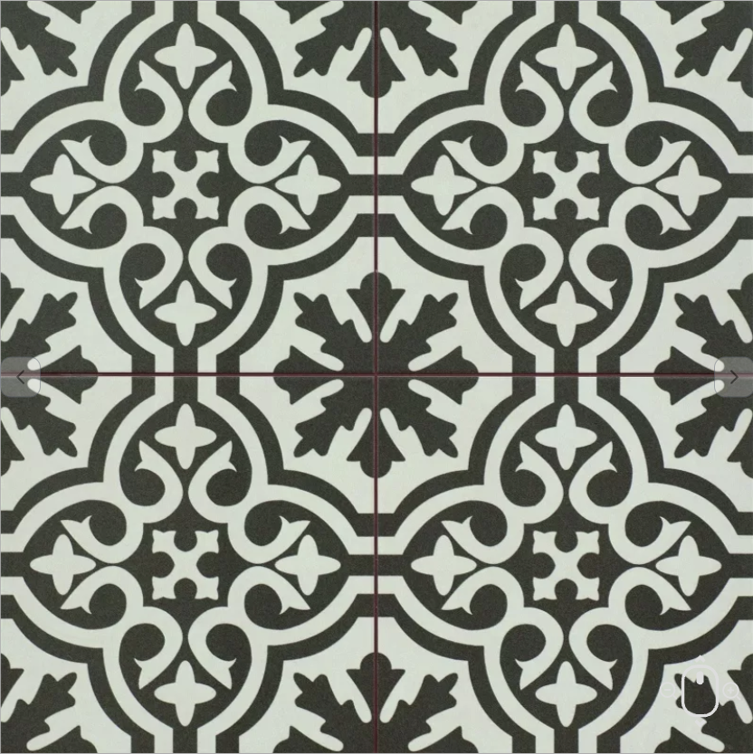 Cement Tiles Retro Optic Artemis Charcoal