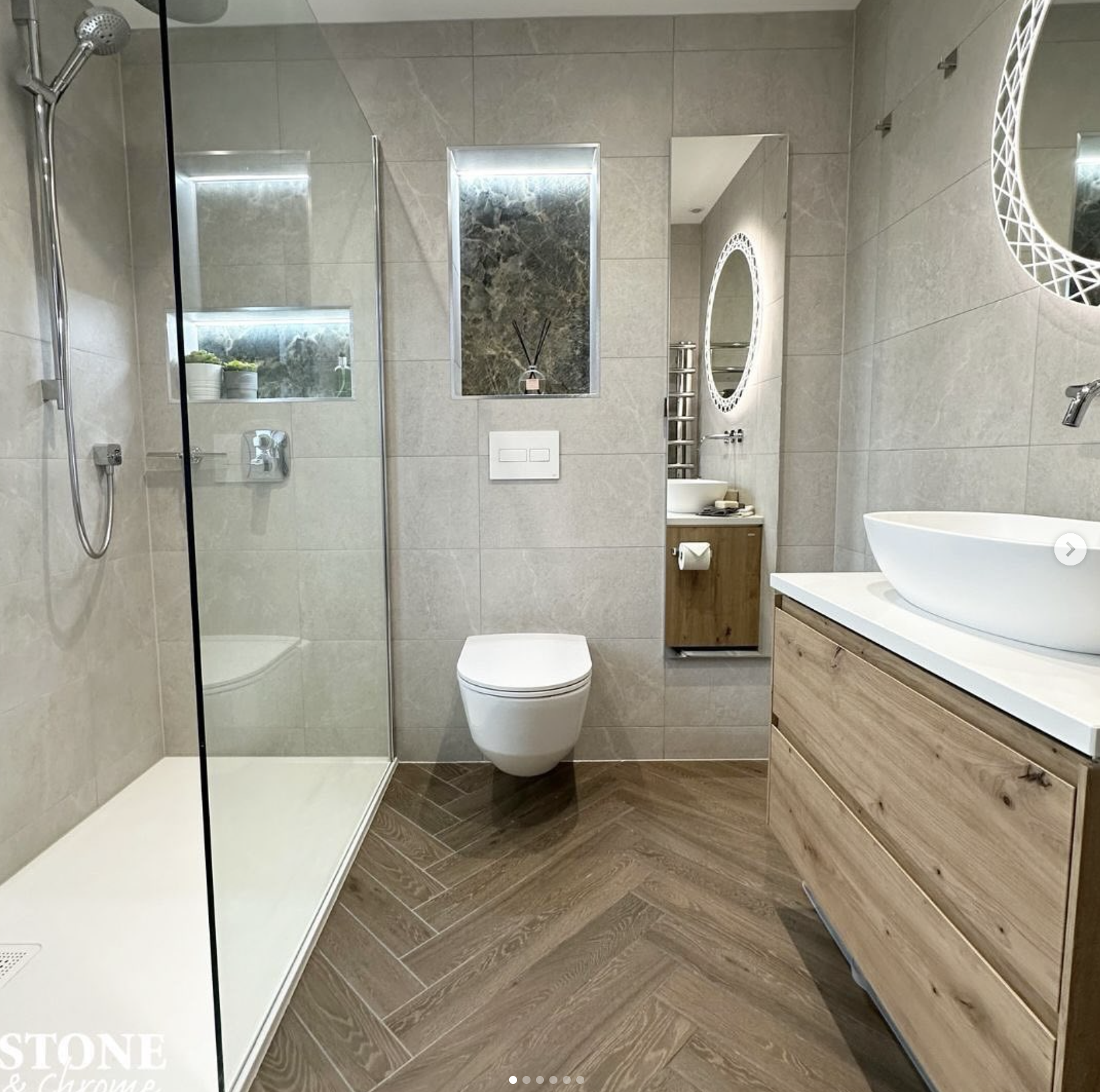 wood tile bathroom - Photo 1