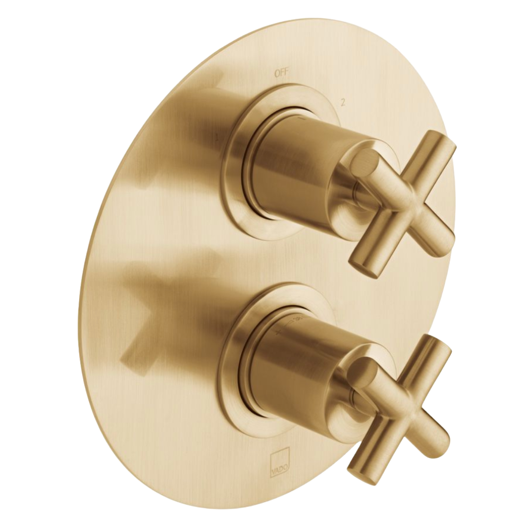 Vado Individual Elements 2 Outlet Round Concealed Thermostatic Shower Valve