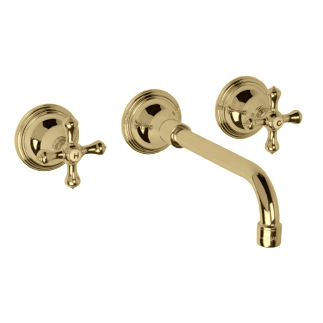 EDWARDIAN  3 Hole Wall Basin Mixer