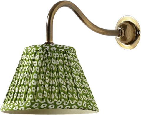 swan neck wall fitting in brass