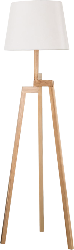 AUGUSTUS LIGHT WOOD TRIPOD FLOOR LAMP