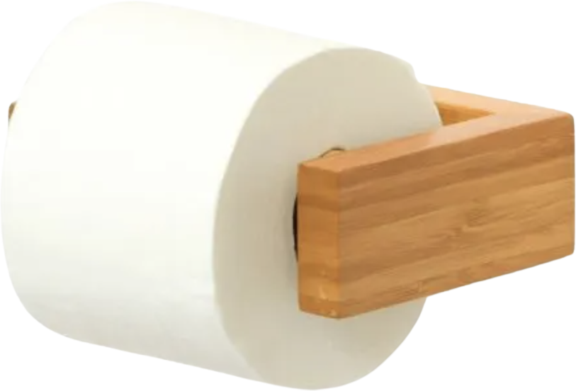 Wood Wall Mounted Toilet Roll Holder