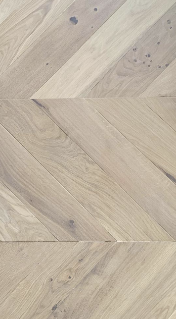 Chevron wood flooring