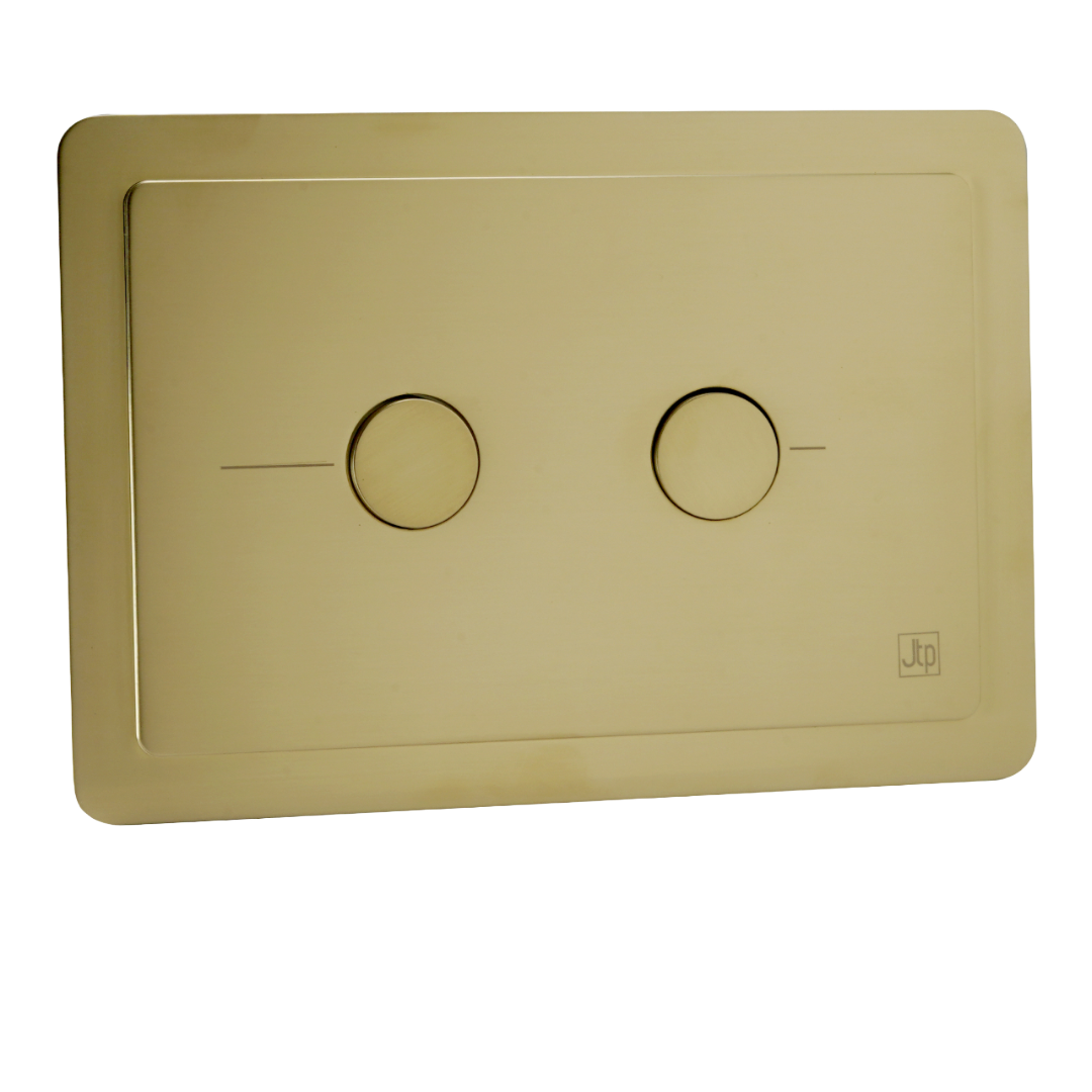 Grosvenor Brushed Brass Metal Pneumatic Flush Plate