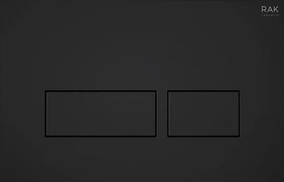 Ecofix Matt Black Dual Flush Plate with Rectangular Buttons