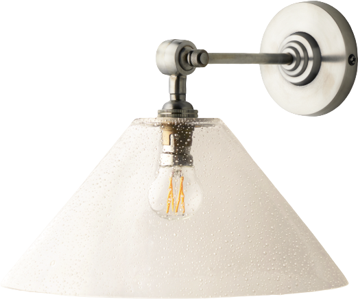 Elbow wall fitting in antiqued silver